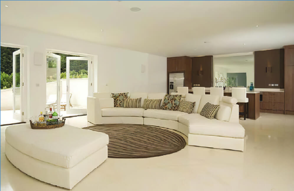 Luxury lounge and open-plan living space